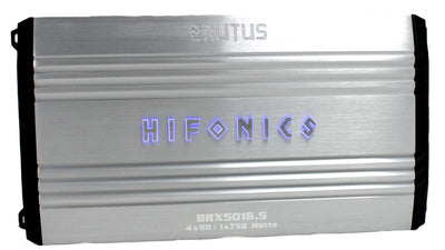 Hifonics Brutus BRX5016.5 1200 Watt Amp 5 Channel Car Audio Amplifier + Wiring