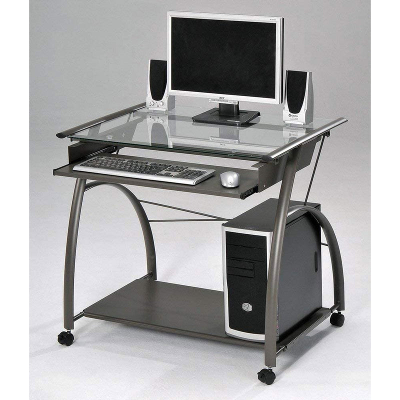 ACME Furniture Contemporary Metal Work Office Computer Desk, Pewter (For Parts)