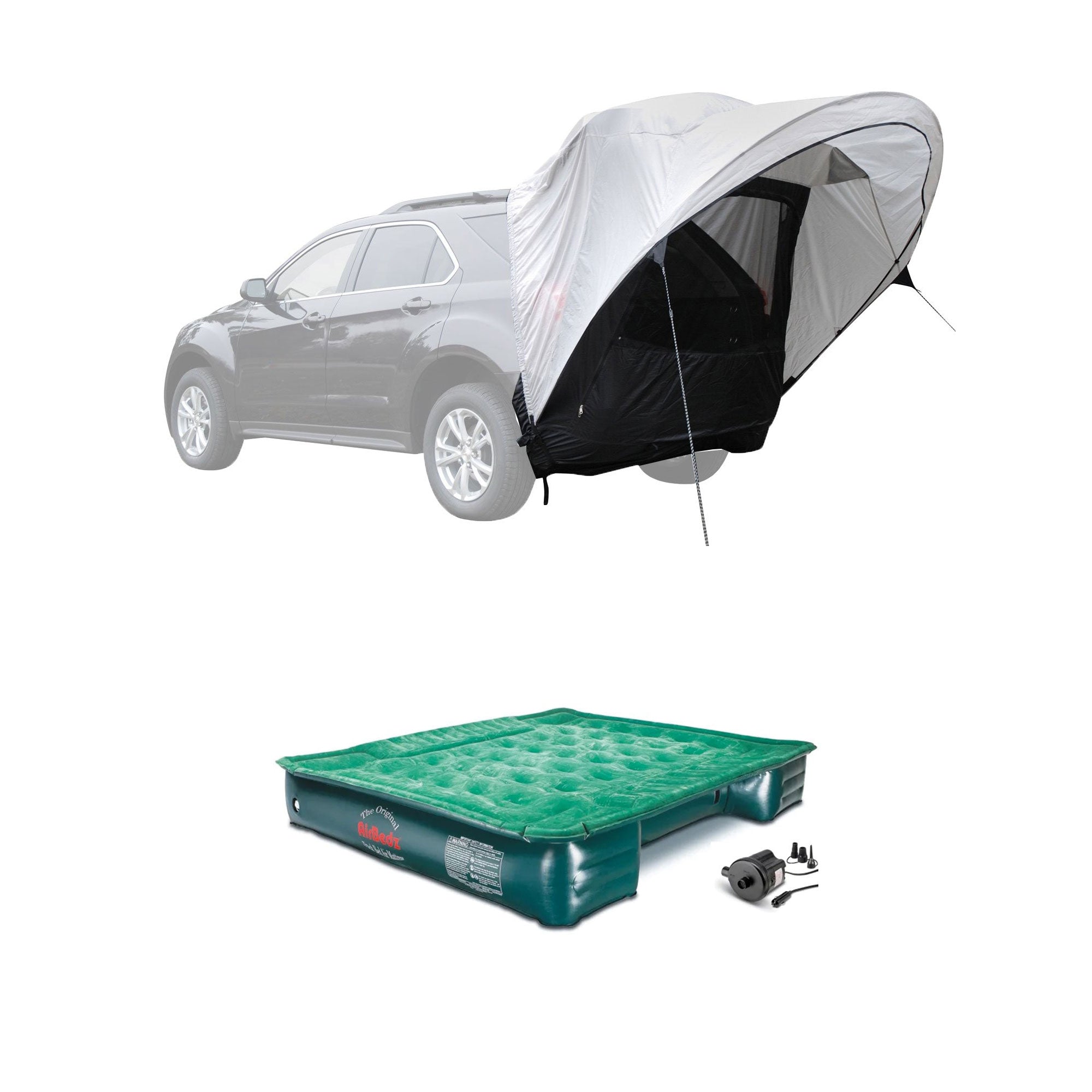 Napier Sportz Cove 61500 SUV Tailgate Tent w/ GrayAirBedz Truck Air Mattress