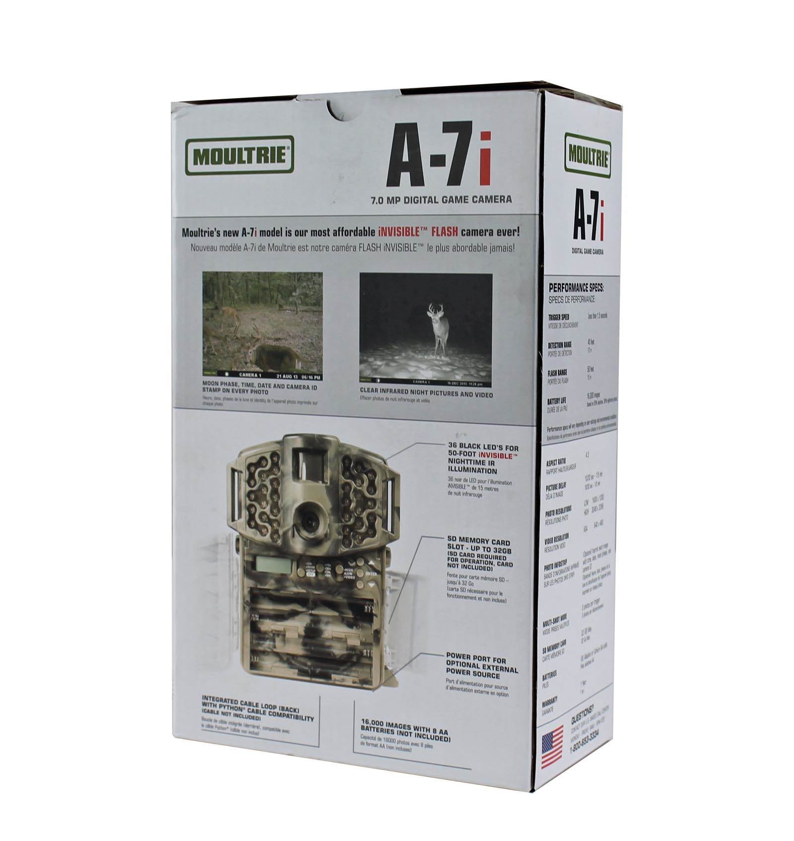 Moultrie Game Spy A-7i No Glow Invisible Infrared 7MP Game Camera + Security Box