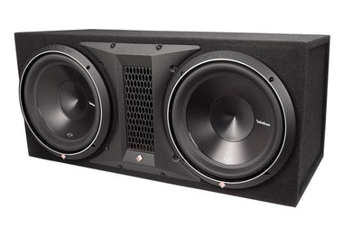 Rockford Fosgate P3-2X12 12" 2400 Watt Subwoofer Sub Enclosure + Free Headphones