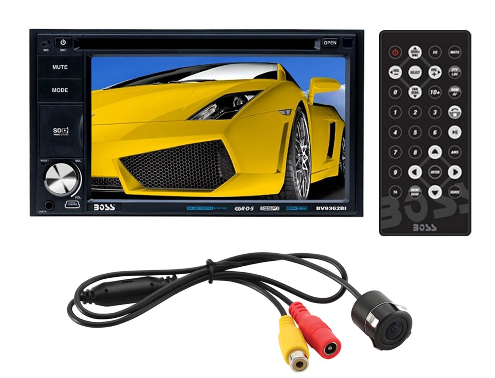 BOSS BV9362BI 6.2" Bluetooth Touchscreen Cd Car Player Receiver + Backup Camera