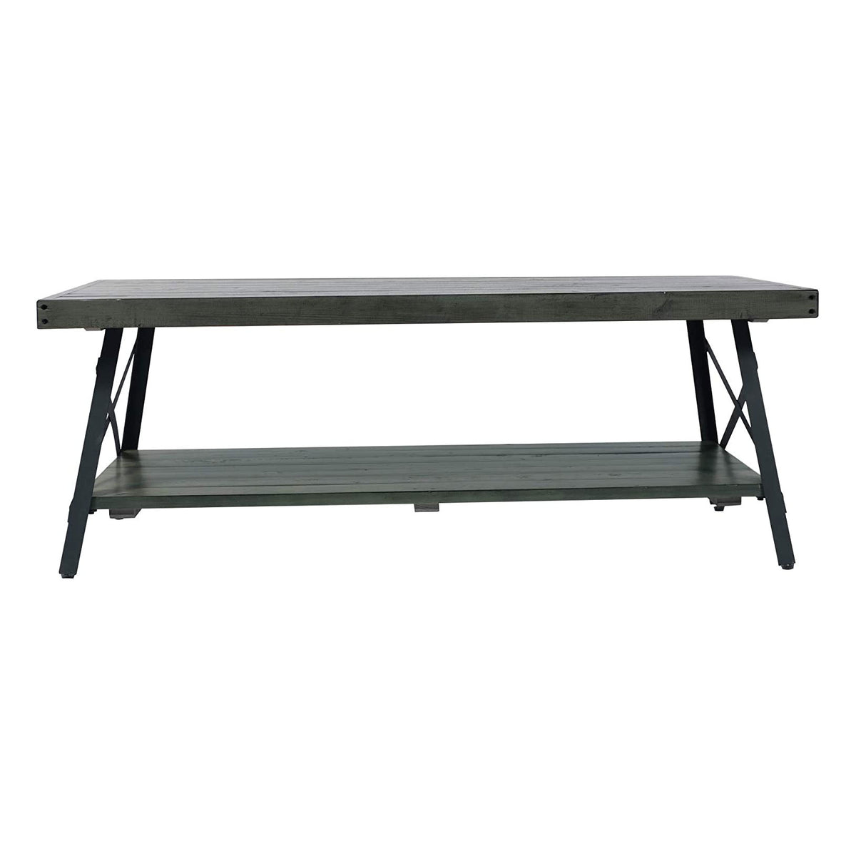 Emerald Home Chandler 48 In Long Rustic Open Storage Coffee Table, Gray (Used)