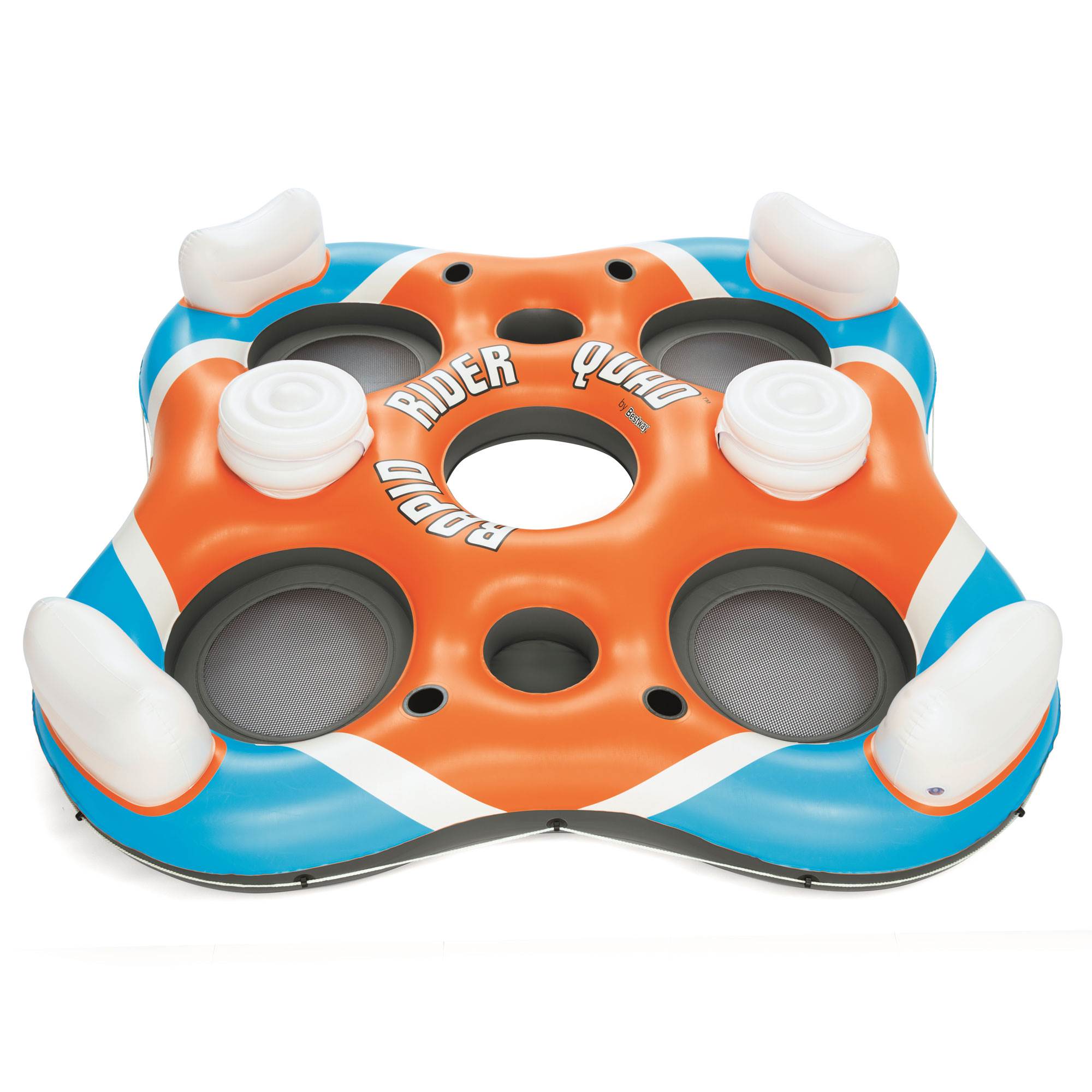 Bestway 101" x 101" Rapid Rider X4-Person Floating Island w/ Air Pump - VMInnovations