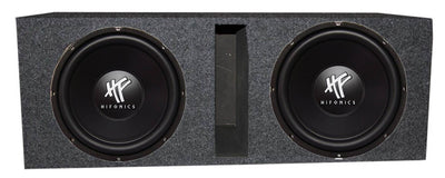 HIFONICS 12" 1600W Car Audio Subwoofer Speaker, 2 Pack & QPower Ported Enclosure - VMInnovations