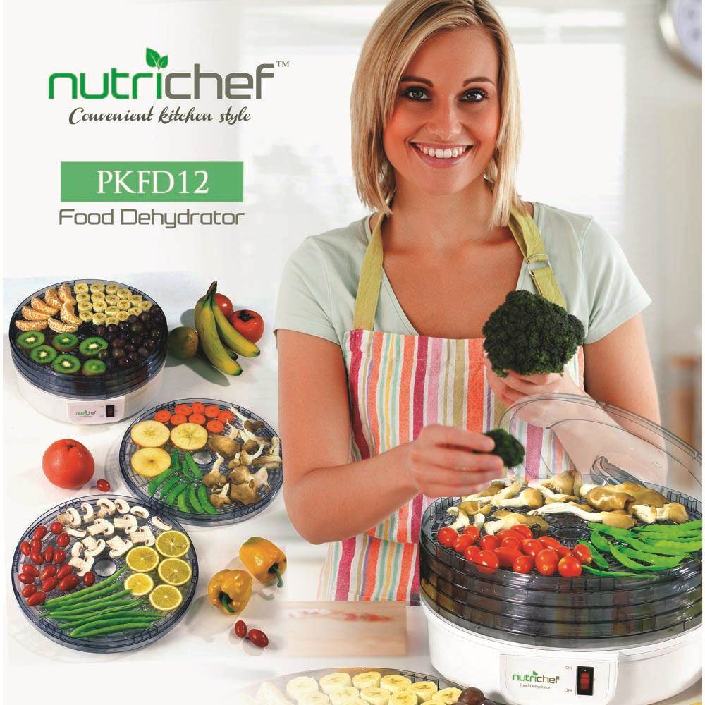 Nutrichef Electric Countertop Food Jerky Dehydrator Preserver Maker (Open Box)