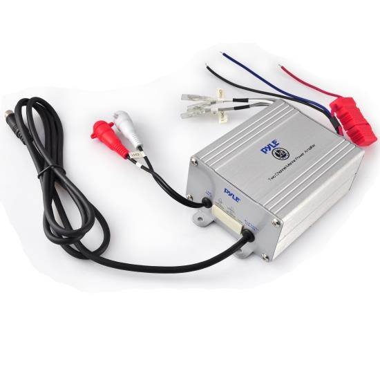 NEW Pyle PLMRMBT5S Marine Bluetooth 600 Watt 2 Channel Waterproof Boat Amplifier
