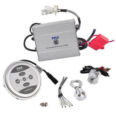 NEW Pyle PLMRMBT5S Marine Bluetooth 600 Watt 2 Channel Waterproof Boat Amplifier