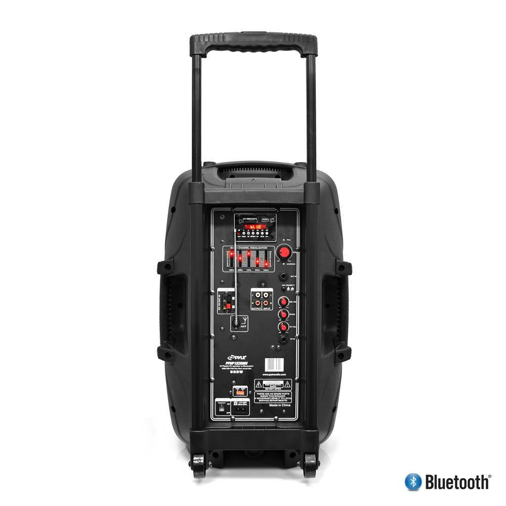 Pyle PPHP152BMU 1000 Watt 15 Inch Bluetooth  Active PA DJ Speaker System + Stand