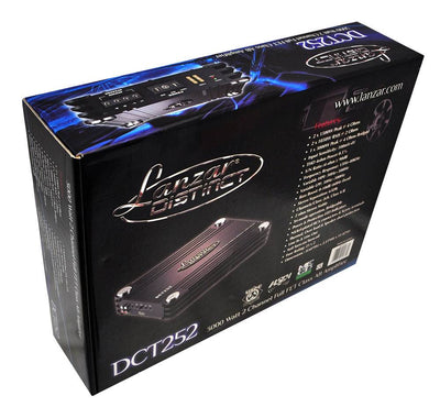 NEW Lanzar DCT252 3000 Watt Amp 2 Channel Car Audio Amplifier + 4 Ga Wiring Kit