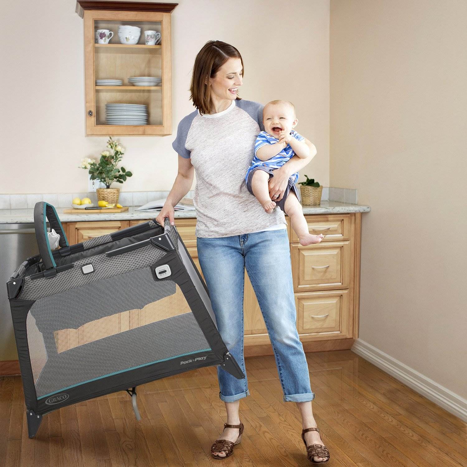 Graco Pack 'n Play Folding Baby Playard Nimble Nook Sapphire |1932558 (Open Box)