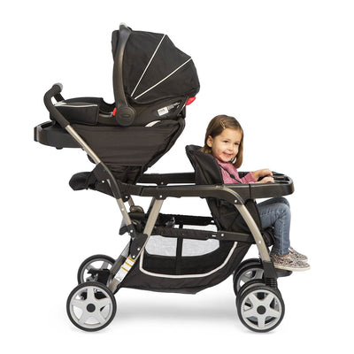 Graco Ready2Grow LX Stand & Ride Duo Double Baby Stroller | Gotham (Open Box)