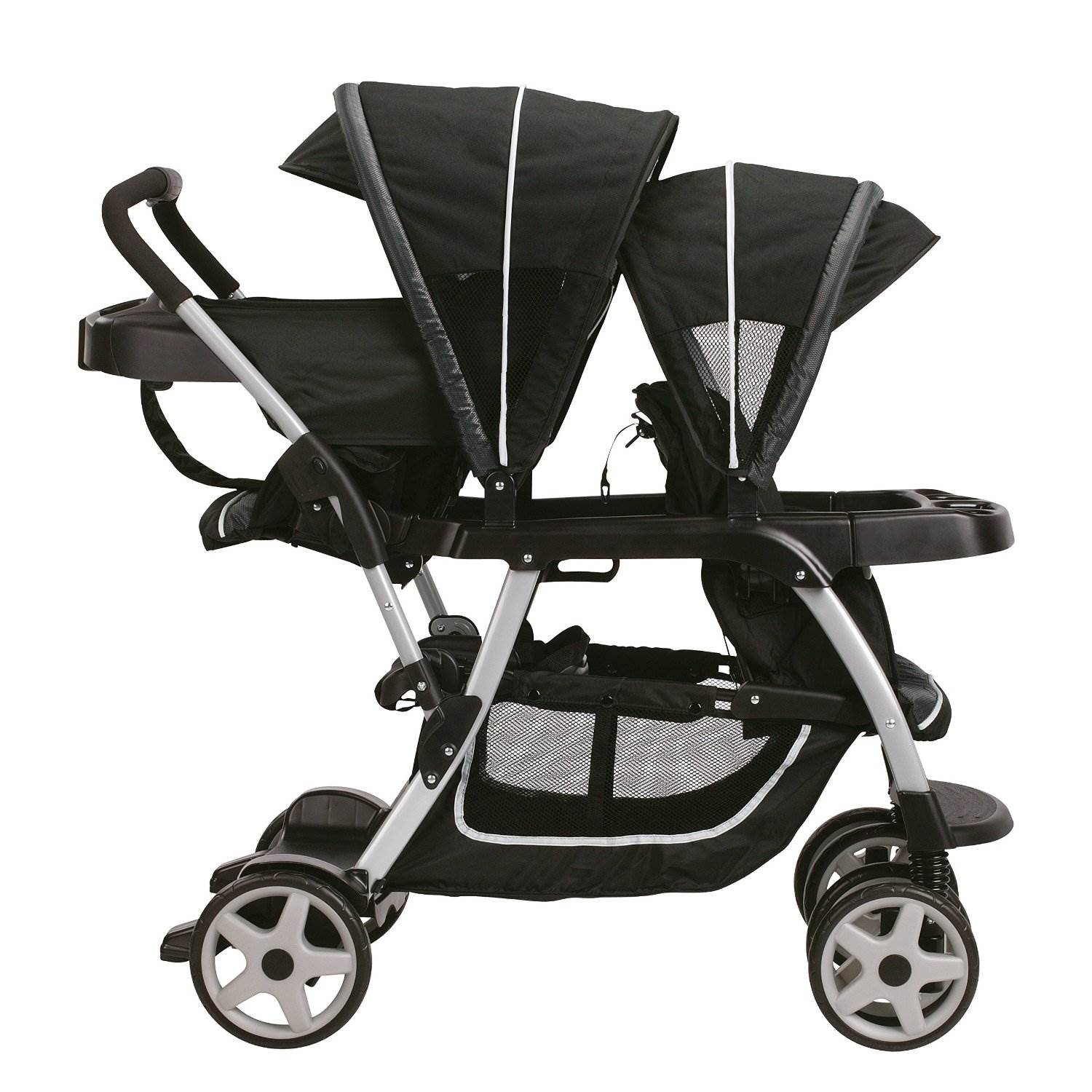 Graco Ready2Grow LX Stand & Ride Duo Double Baby Stroller | Gotham (Open Box)