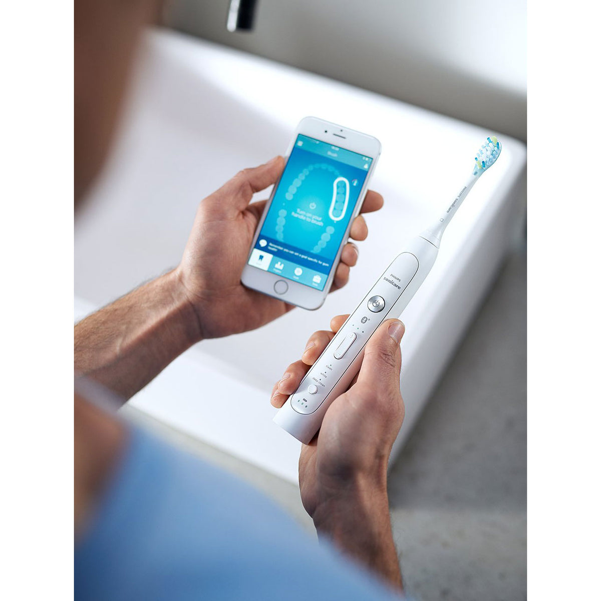 Philips Sonicare FlexCare Platinum Sonic Electric Rechargeable Toothbrush, White - VMInnovations