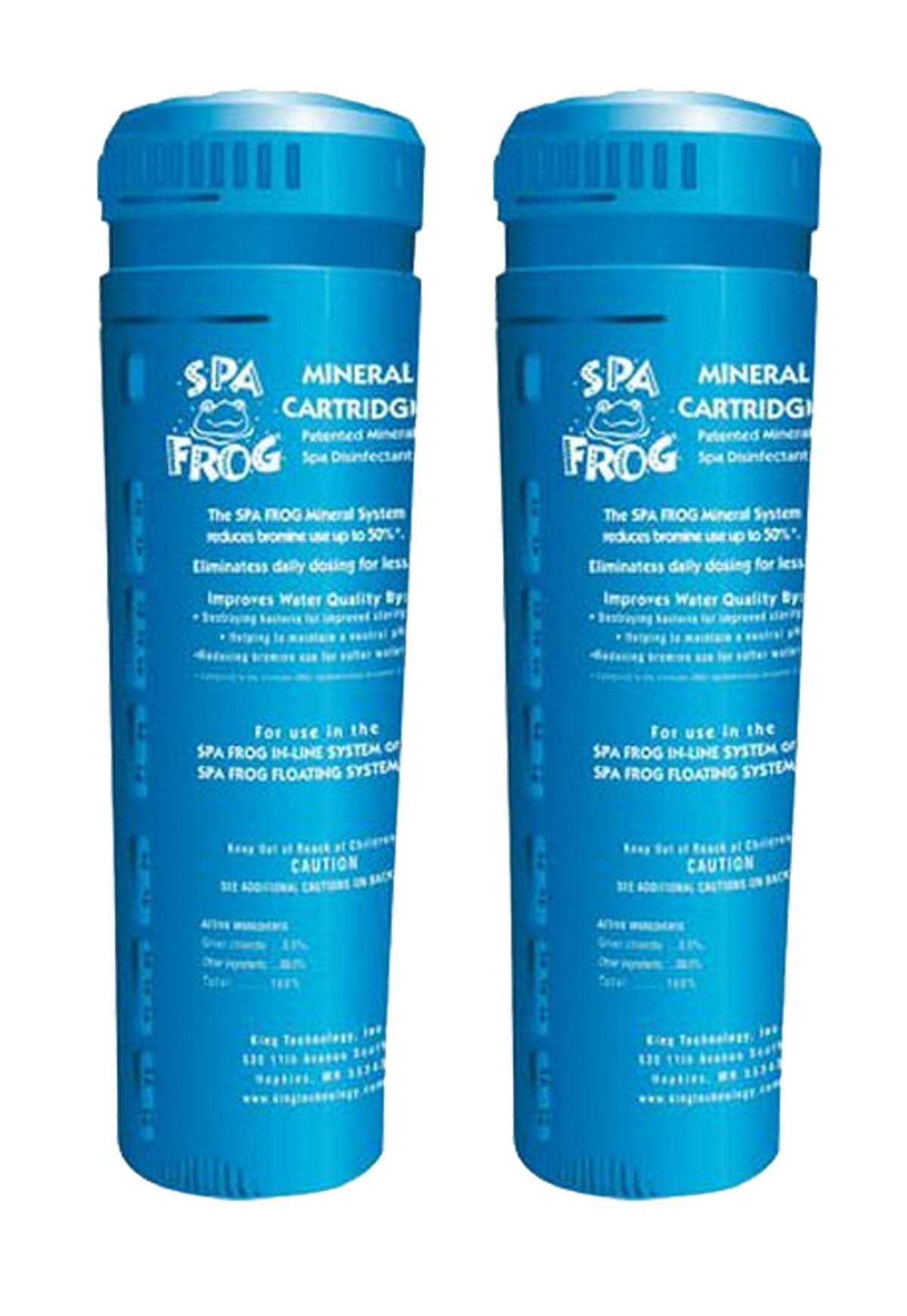 2) Pool Frog 01143812 Spa Tub Replacement Floating Mineral Sanitizer Cartridges
