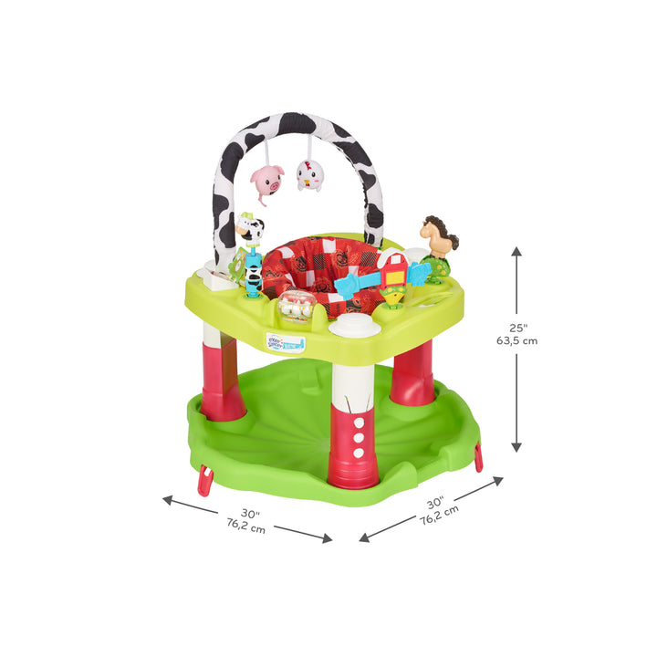 Evenflo ExerSaucer Playful Pastures Baby Bouncer Saucer Activity Center, Green - VMInnovations