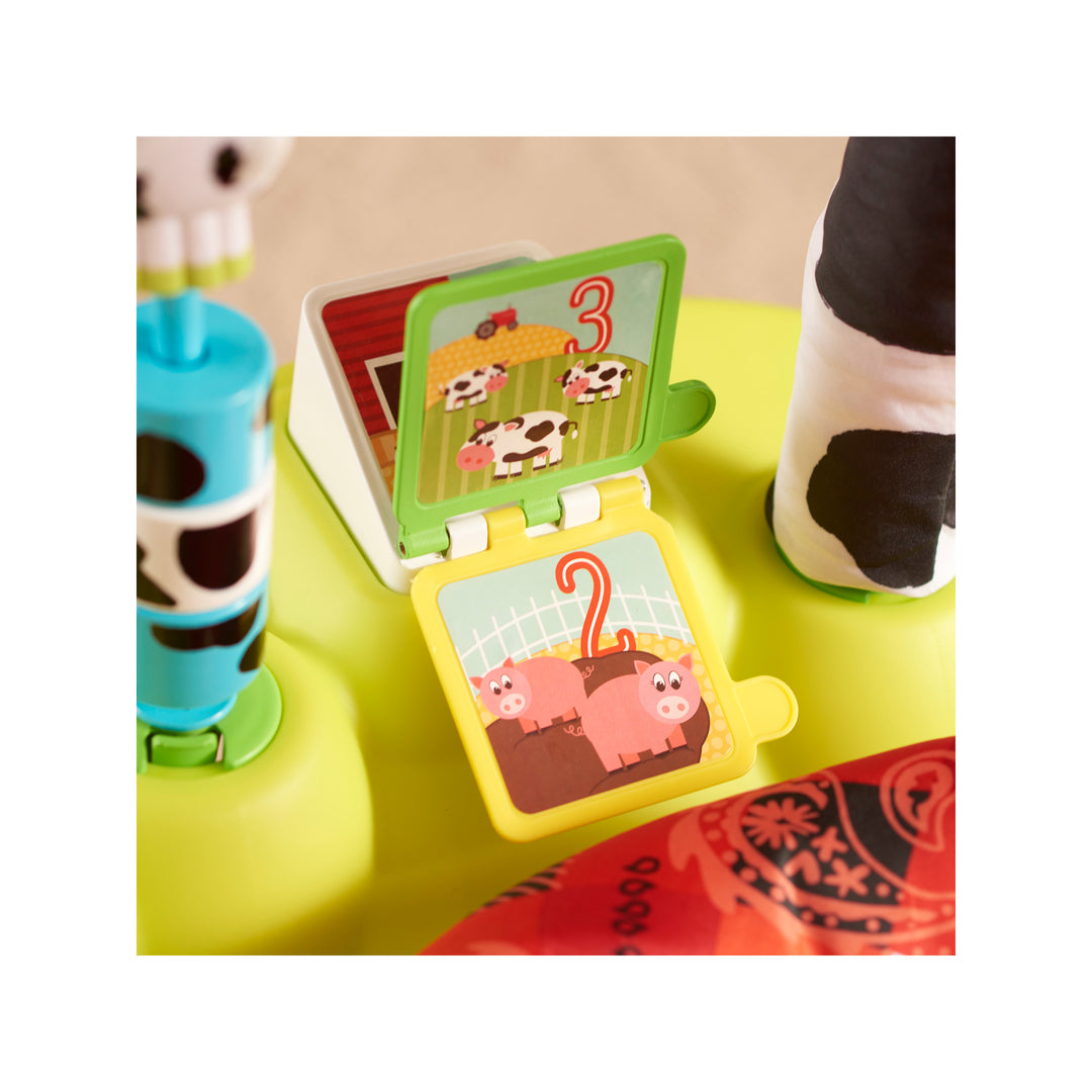 Evenflo ExerSaucer Playful Pastures Baby Bouncer Saucer Activity Center, Green - VMInnovations