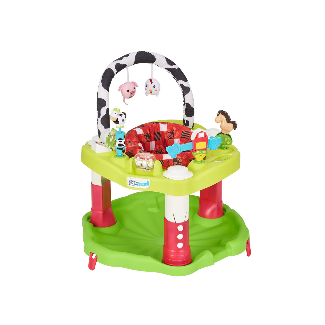 Evenflo ExerSaucer Playful Pastures Baby Bouncer Saucer Activity Center, Green - VMInnovations