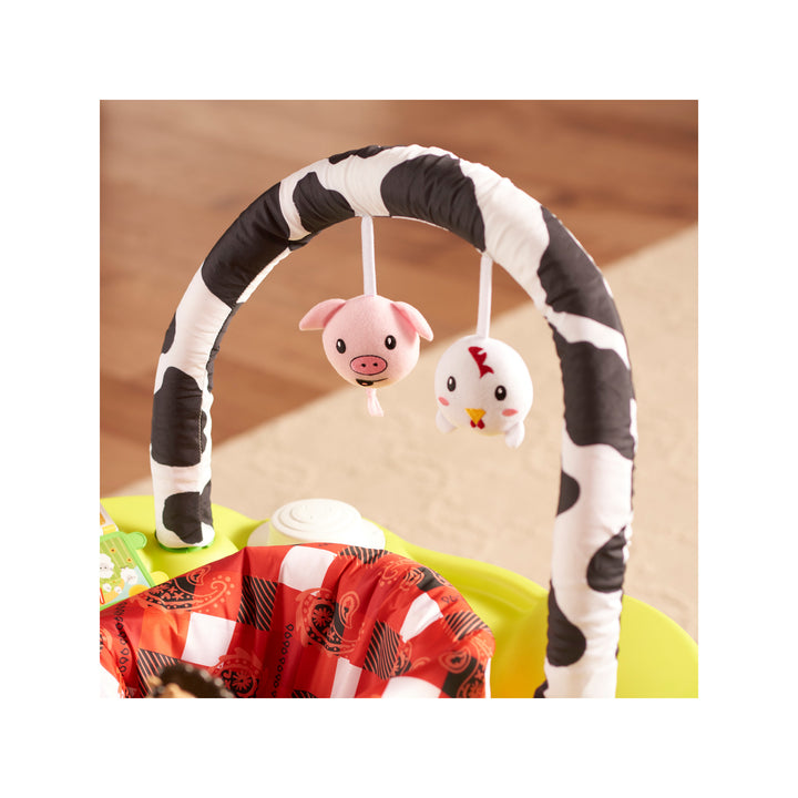 Evenflo ExerSaucer Playful Pastures Baby Bouncer Saucer Activity Center, Green - VMInnovations