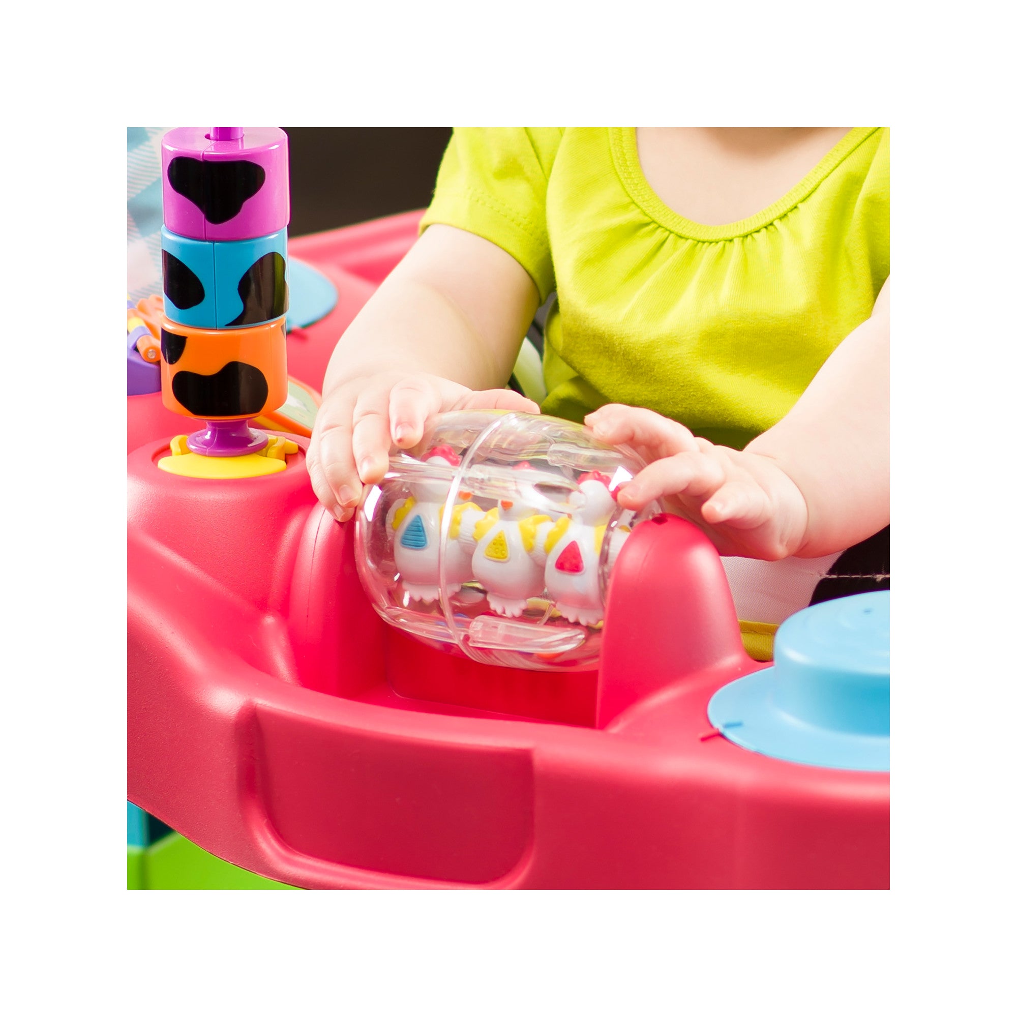 Evenflo ExerSaucer Moovin & Groovin Baby Bouncer Saucer Activity Center, Green