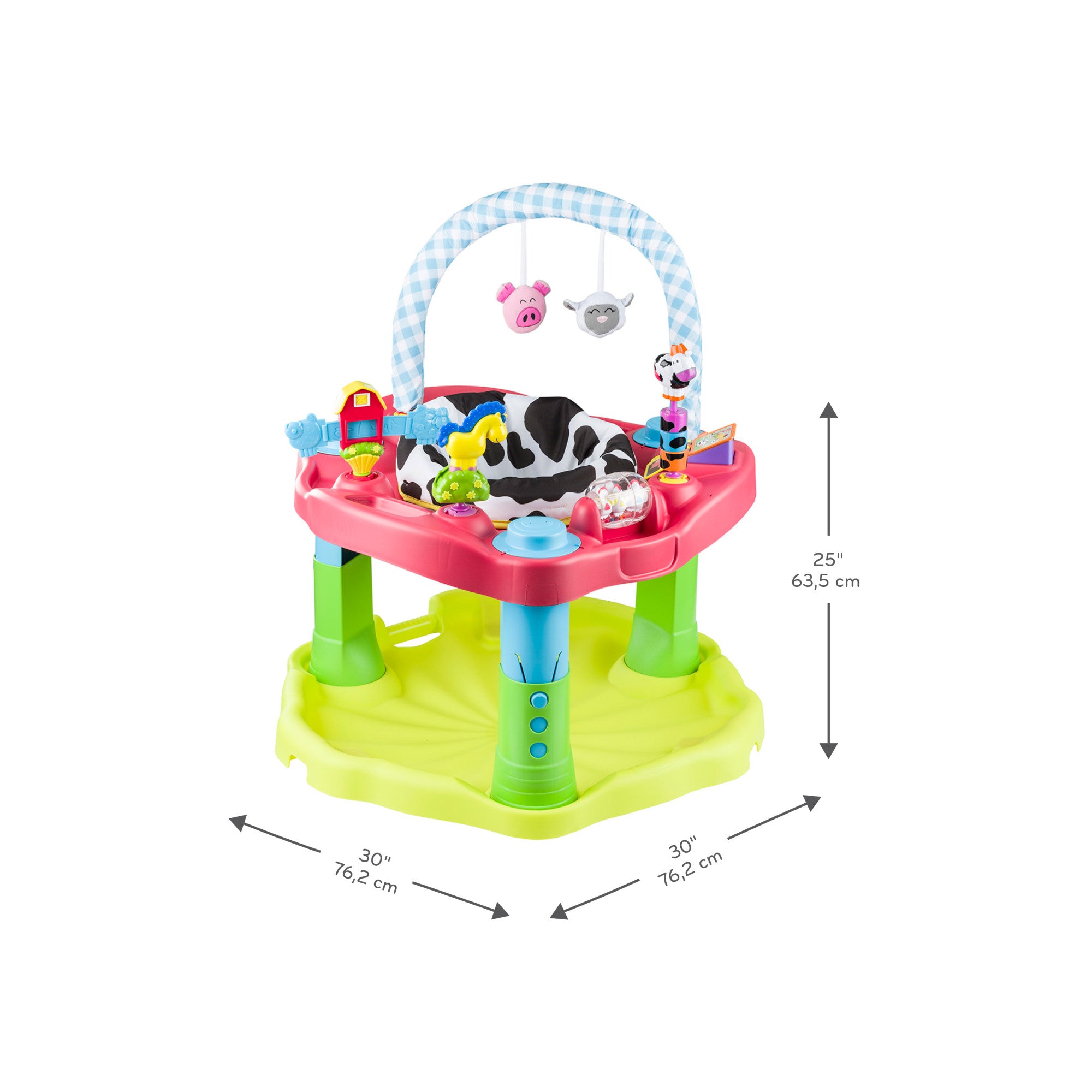 Evenflo ExerSaucer Moovin & Groovin Baby Bouncer Saucer Activity Center, Green