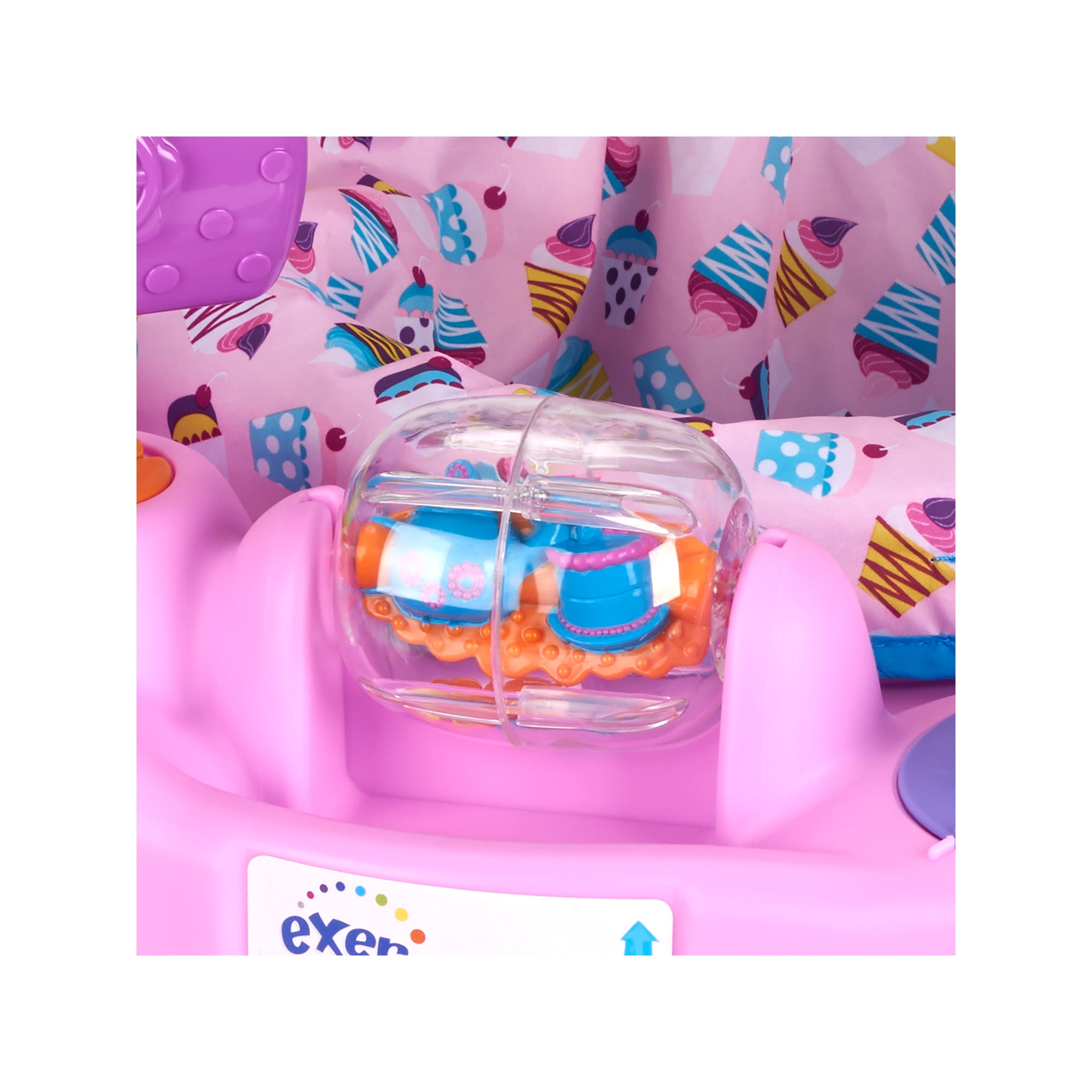 Evenflo ExerSaucer Sweet Tea Baby Bouncer Bouncing Activity Center, Pink (Used)