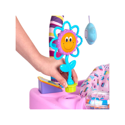 Evenflo ExerSaucer Sweet Tea Baby Bouncer Bouncing Activity Center, Pink (Used)