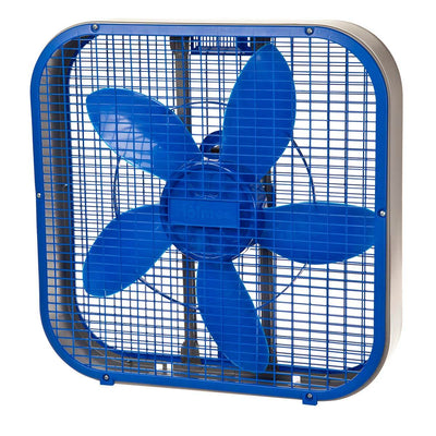 Holmes HABF20 20 Inch 3 Speed Durable Air Circulator Metal Box Fan - Blue