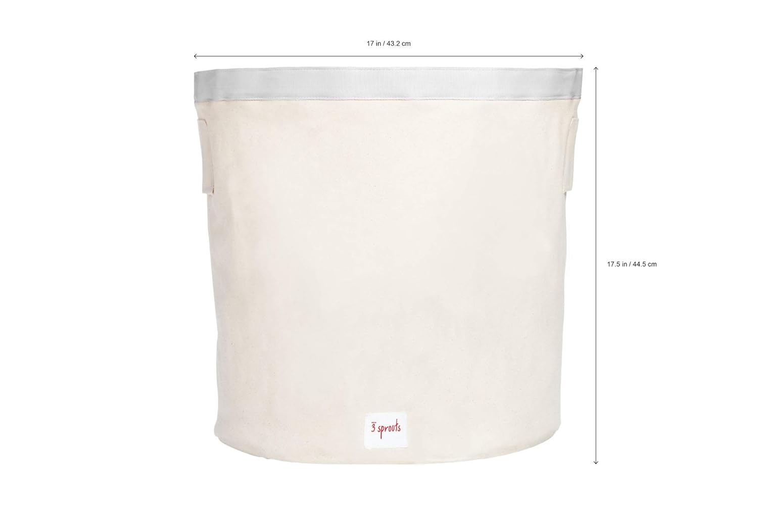 3 Sprouts Canvas Storage Bin Laundry and Toy Basket for Baby and Kids, Elephant