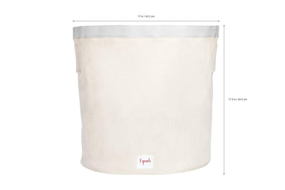3 Sprouts Canvas Storage Bin Laundry and Toy Basket for Baby and Kids, Elephant