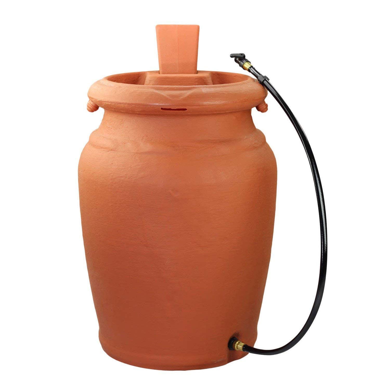FCMP US4000-TC Urn Style 45 Gallon Rain Barrel with Planter and Hose (Open Box)