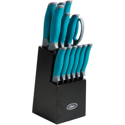 Oster Lindbergh 14 Piece Stainless Steel Cutlery Set Black Block (Open Box) - VMInnovations