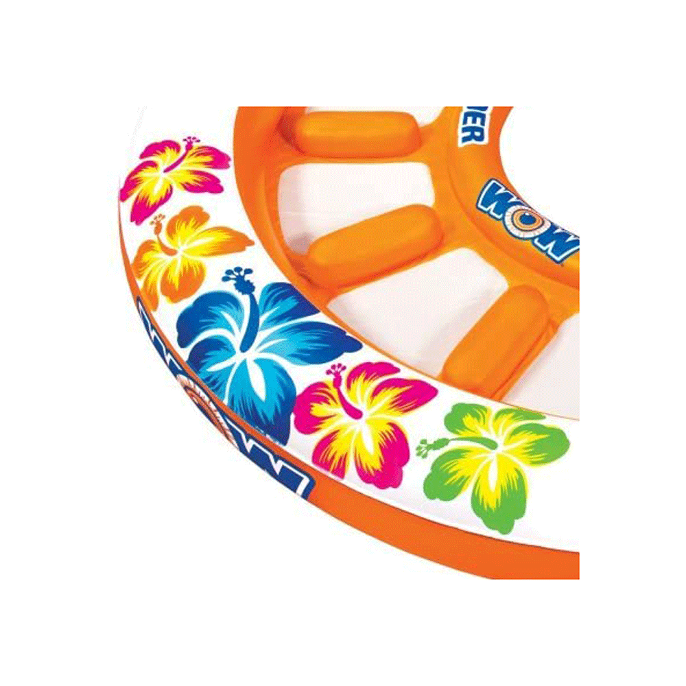 WOW Watersports Freestanding 5 Rail Towel Rack and Stadium Island Float, Orange
