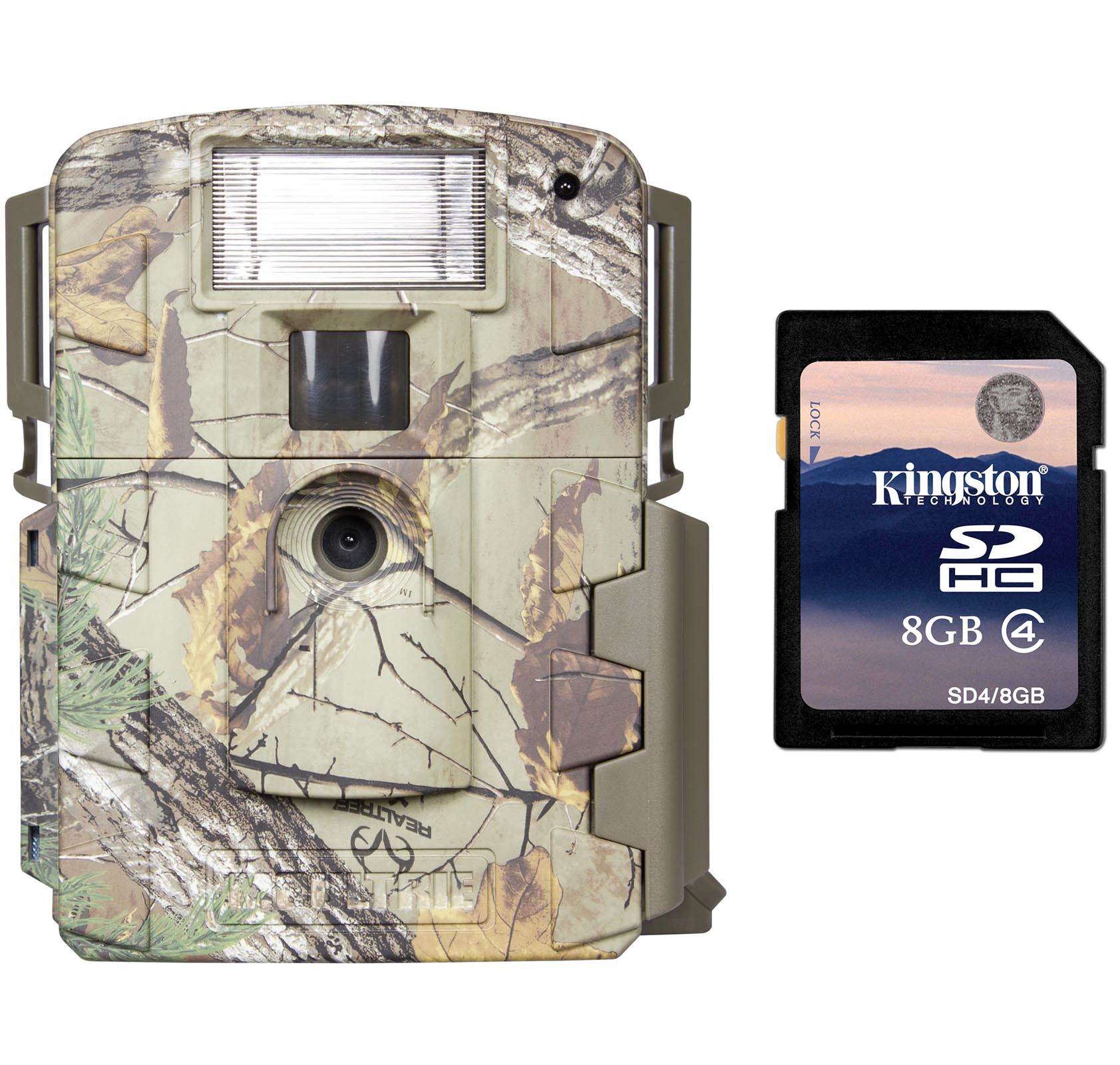 Moultrie Xenon Strobe White Flash D-80 Mini 14 MP Trail Game Camera + SD Card