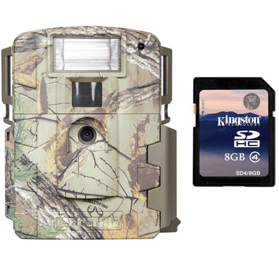 Moultrie Xenon Strobe White Flash D-80 Mini 14 MP Trail Game Camera + SD Card