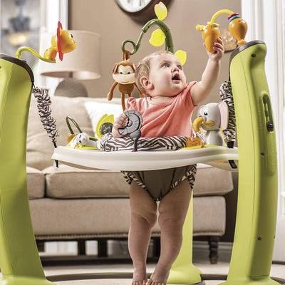 Evenflo 61731198 ExerSaucer Jump & Learn Jungle Quest Stationary Baby Jumper - VMInnovations