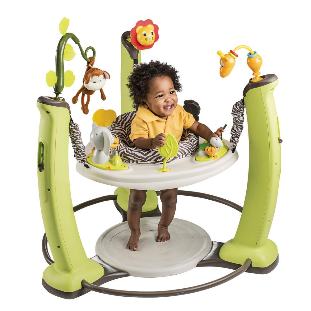 Evenflo 61731198 ExerSaucer Jump & Learn Jungle Quest Stationary Baby Jumper - VMInnovations