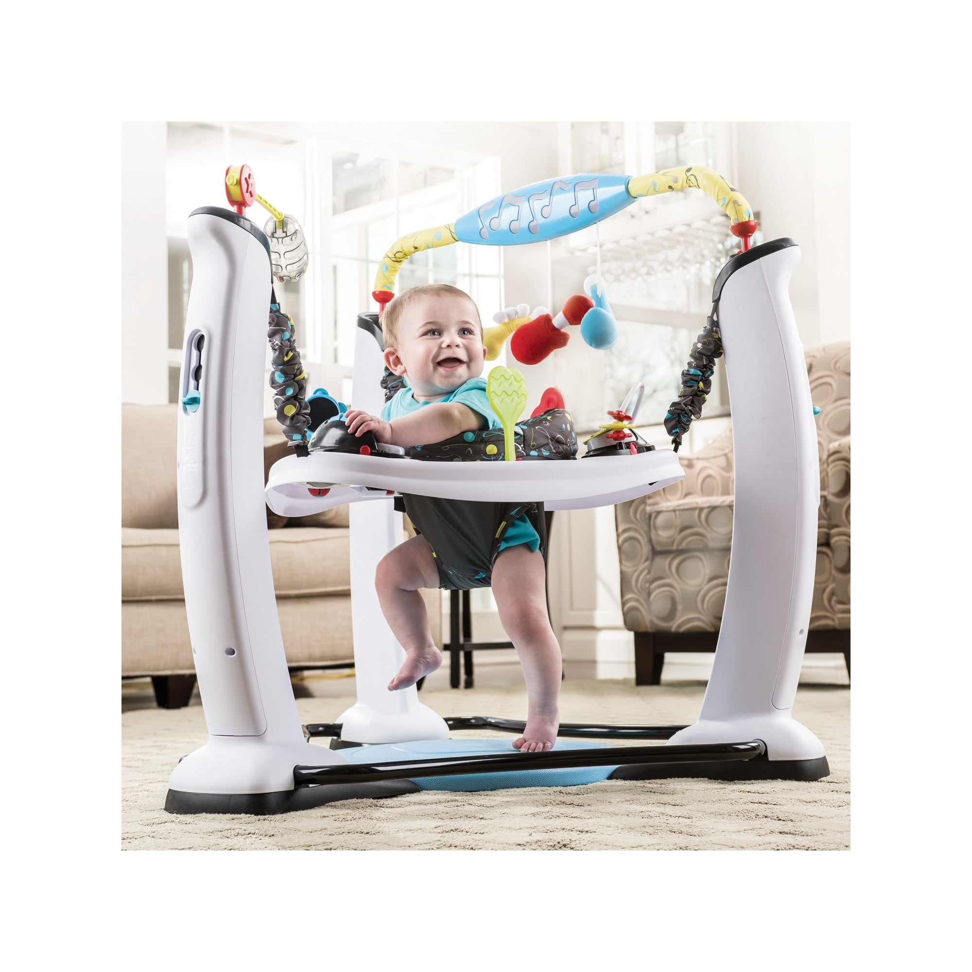 Evenflo ExerSaucer Jump & Learn Jam Session Jumping Activity Baby Jumper (Used) - VMInnovations