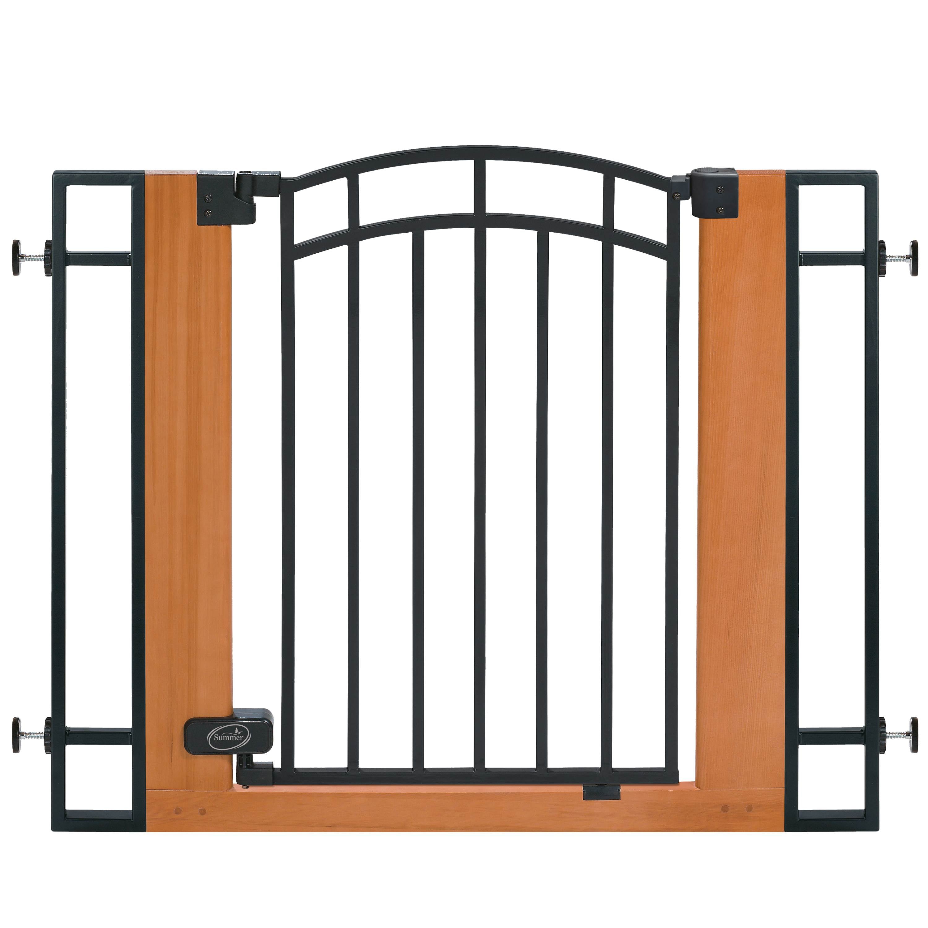 Summer Infant Wood and Metal Walk-Thru Pressure Mount Baby/Pet Gate (Open Box)