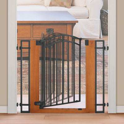 Summer Infant Wood and Metal Walk-Thru Pressure Mount Baby/Pet Gate (Open Box)