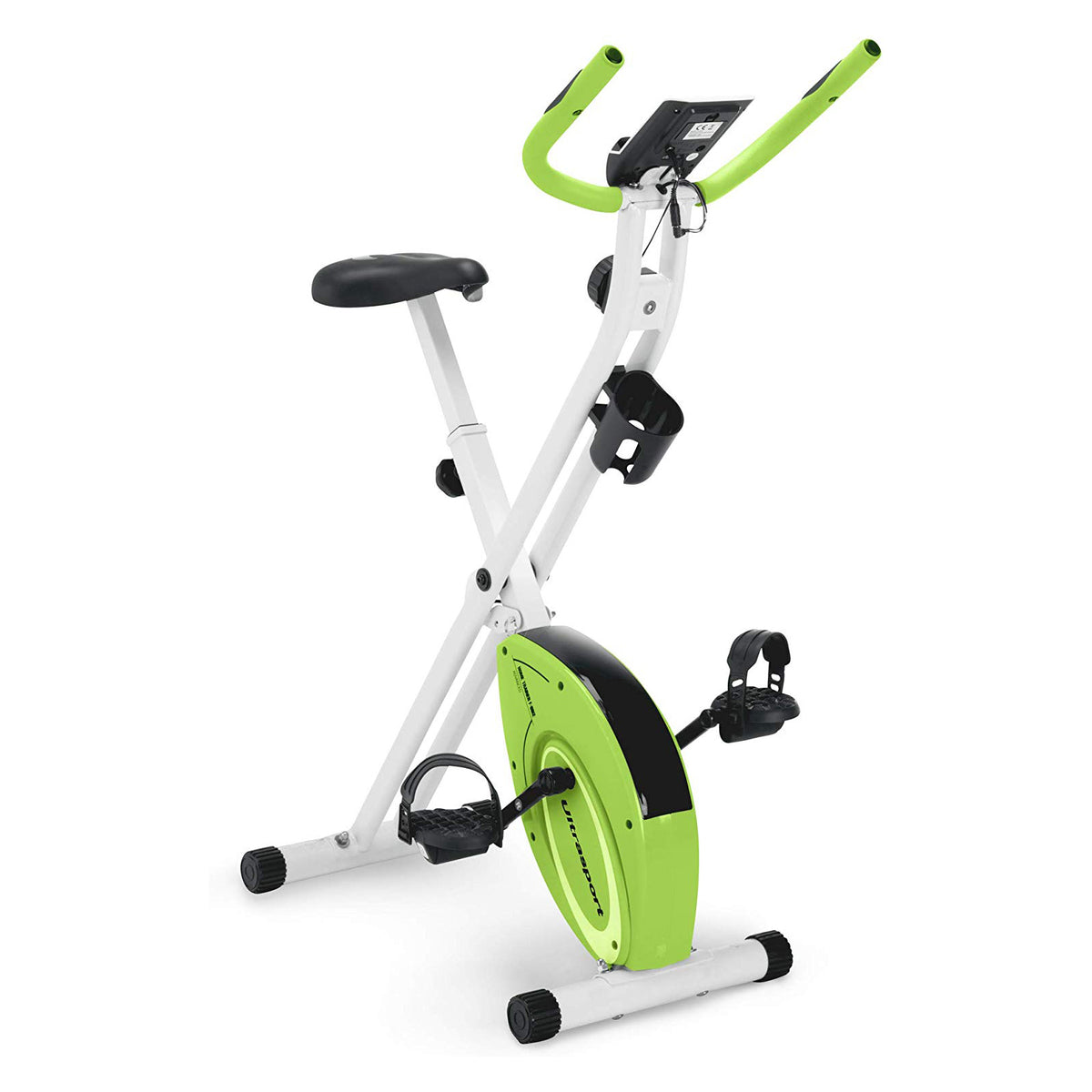 Marcy Foldable Home Gym Upright Exercise Bike with Adjustable Resistance, Green