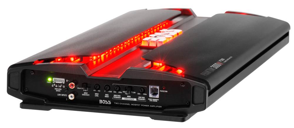 Boss Audio 3000W 2 Channel Car Audio Amplifier Power LED Amp+Remote (4 Pack) - VMInnovations