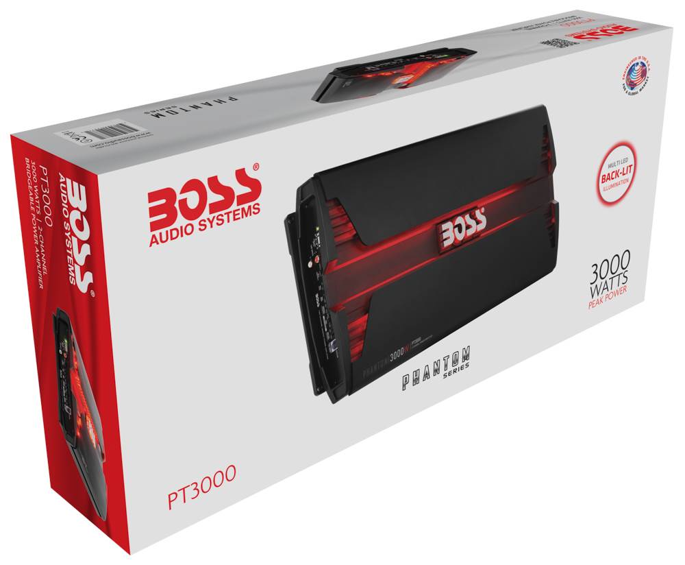 Boss Audio 3000W 2 Channel Car Audio Amplifier Power LED Amp+Remote (4 Pack) - VMInnovations