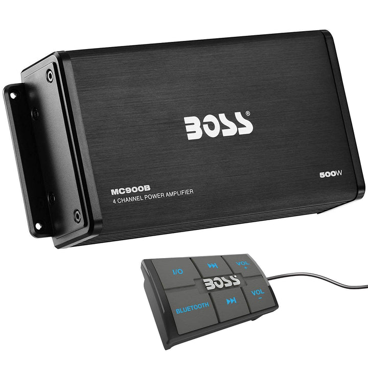 Boss Audio 500W Max 4 Channel Full Range Class A/B Amplifier with Remote MC900B