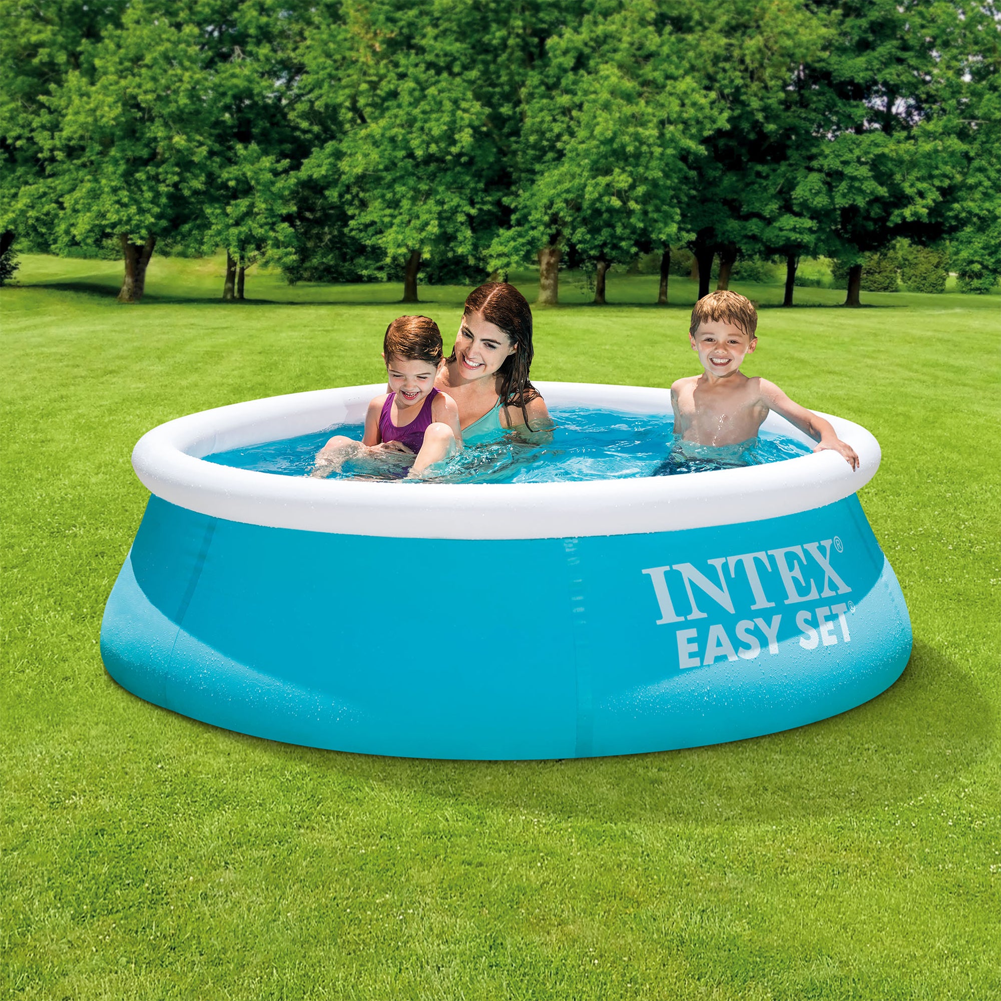 Intex Easy Set 6' x 20" Inflatable Outdoor Swimming Pool w/ 330 GPH Filter Pump - VMInnovations