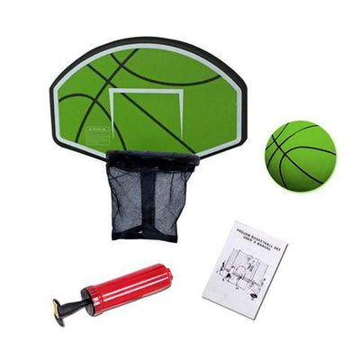 ExacMe Trampoline Basketball Hoop Game Play Sport with U-Bolt Attachment, Green