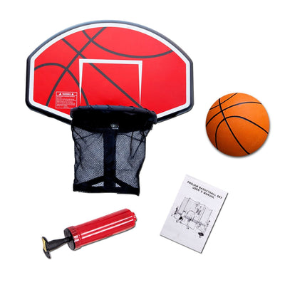 ExacMe Trampoline Basketball Hoop Game Play Sport with U-Bolt Attachment, Orange
