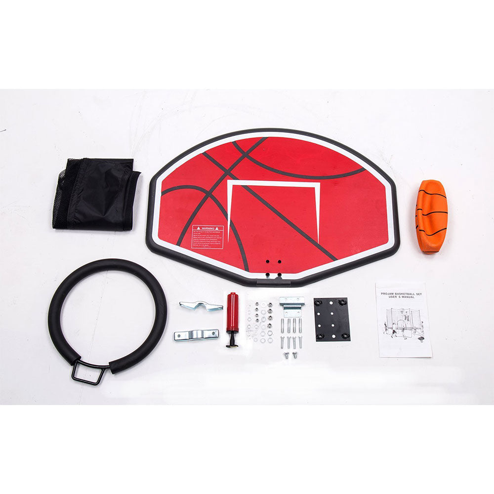 ExacMe Trampoline Basketball Hoop Game Play Sport with U-Bolt Attachment, Orange