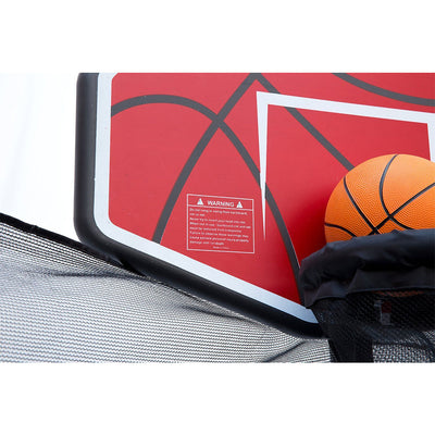ExacMe Trampoline Basketball Hoop Game Play Sport with U-Bolt Attachment, Orange