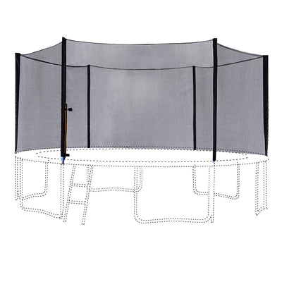 ExacMe 16 Foot Round Trampoline Replacement Enclosure Net with Poles T-Series